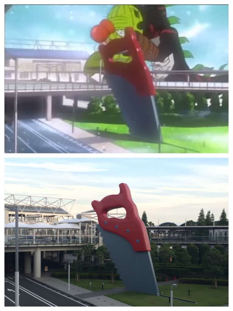 Digimon anime and real life location in odaiba