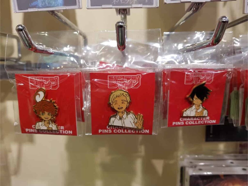 Character pins in Jump store