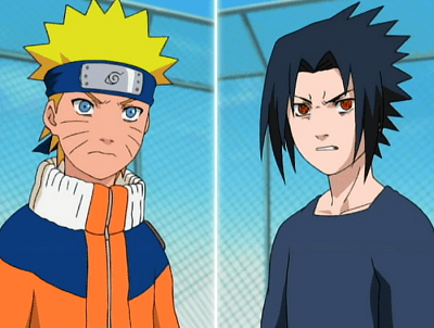 Naruto and Sasuke Fight Against Each Other