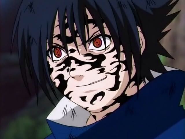 Sasuke hides his cursed mark instead demanding him to his team mates