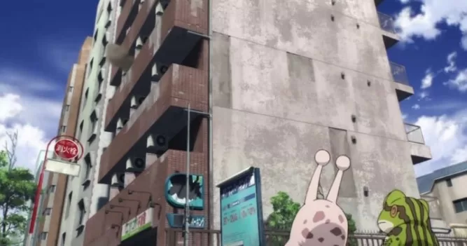 Saitama’s apartment in the anime