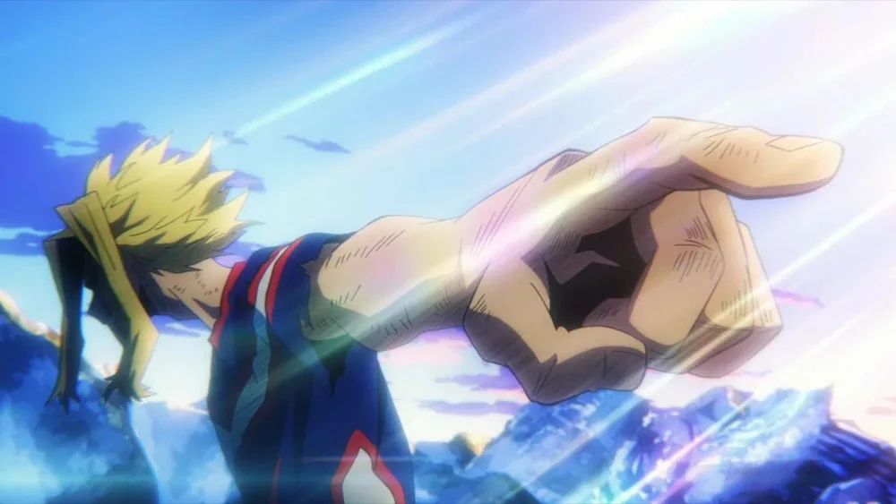 All Might passes his responsibility to Deku
