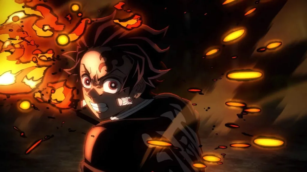 Tanjiro leaking flames in battle.
Trending anime right now