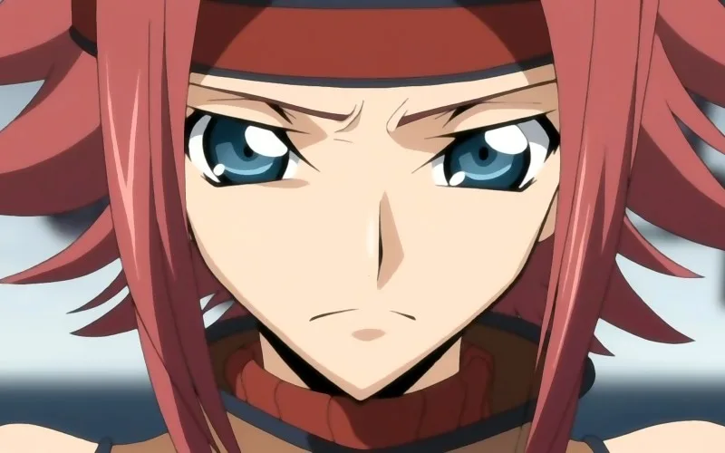 Kallen Kozuki from Code Geass - best anime characters with red hair